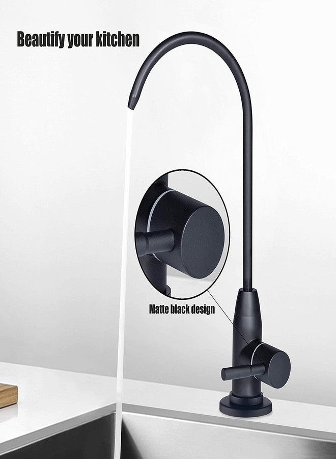 Shapure Stainless Steel Faucet Tap | Black Matt Finish | Durable Drinking Water Filter Faucet Tap - Ideal for Undersink RO Water Purifiers | Sleek, Leakproof, and Corrosion-Resistant Design (Black) - Image 4
